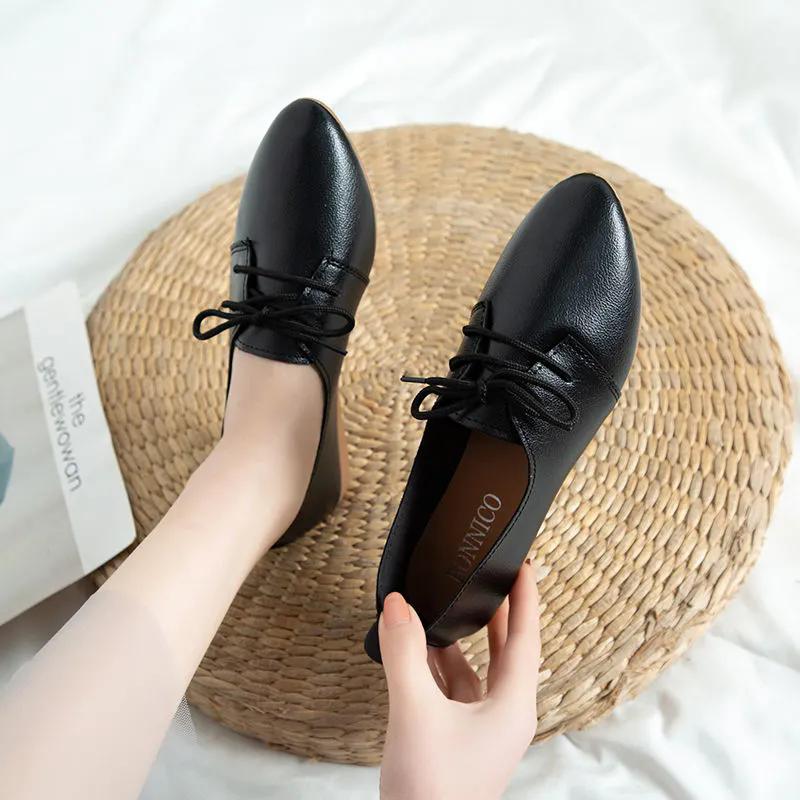 Women Spring and Autumn Shoes Solid Color Lightweight Flat Shoes Versatile Large Size Soft Casual Shoes