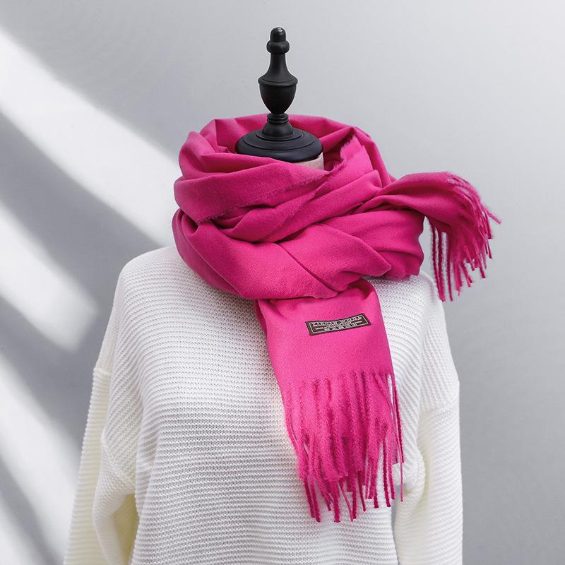 Autumn and winter cashmere scarf women's winter, annual meeting solid color imitation cashmere scarf, Dongdaemun scarf scarf shawl