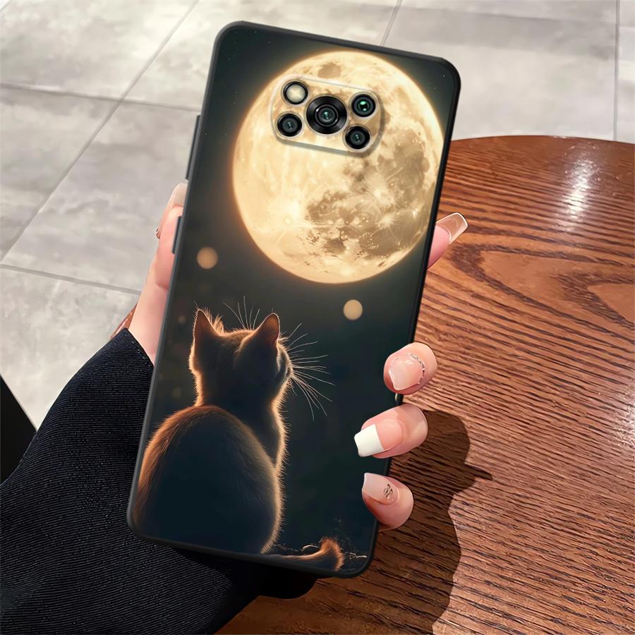 

Чехол для телефона Funda для Xiaomi Poco F8 C50 M3 M4 M7 C75 F3 C71 F1 C61 M5 X3 X4 X5 X7 Pro Милый кот Poco C51