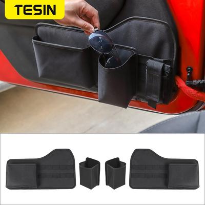 TESIN Organizér úložných tašek předních dveří auta pro Jeep Wrangler TJ JK JL JT pro Suzuki Jimny pro interiér Jeep Renegade