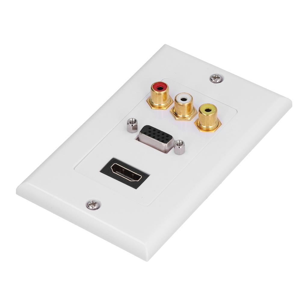 Audio Video Wall Socket ABS Wear Resistant Durable No Welding Required Integrated Multimedia Wall