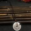 Vietnamesischer Sandgold Buddha Anhänger: Vergoldetes Maitreya Flammen Design