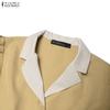 ZANZEA Women Short Sleeve Blouse and Skirts Casual Two Piece Suit Sets