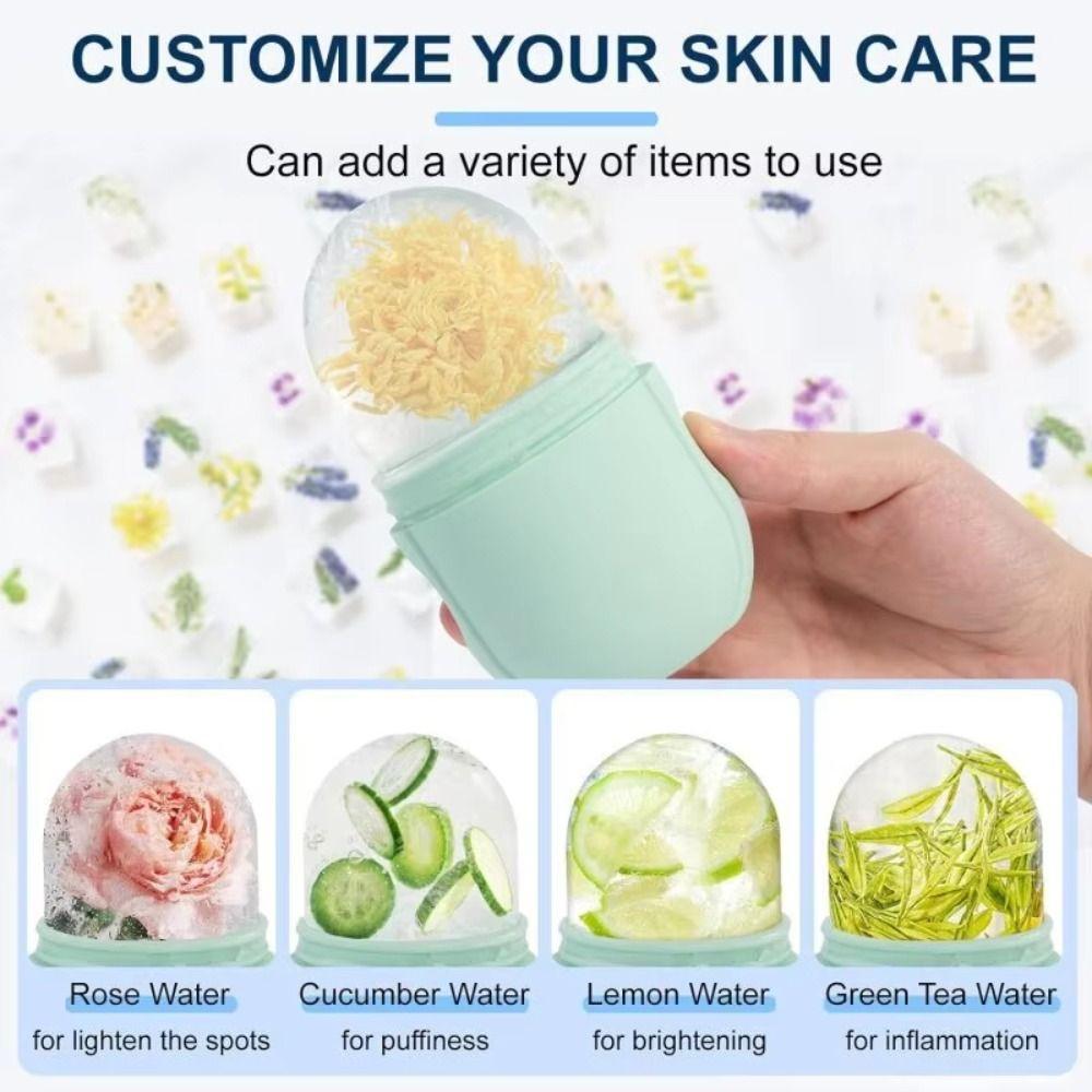 Cooling Massager Ice Facial Roller Silicone Face Ice Cube Mold Face Massage Ice Roller  for Beauty