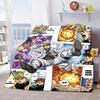 JoJo Anime Lightweight Flannel Blanket Soft Warm Throw Cozy Blanket for Sofa Bed Home Decor -QJY