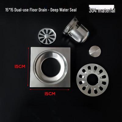 Wutuo SUS304 Stainless Steel Bathroom Balcony Floor Drain