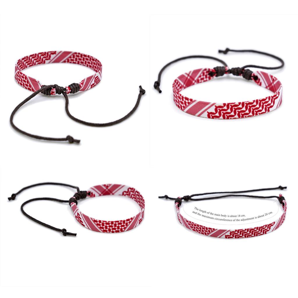 Hand Woven Bracelet Collection Elegant Arabian Pattern Braided Bracelet Wrist Chain Charm for Style Enthusiasts