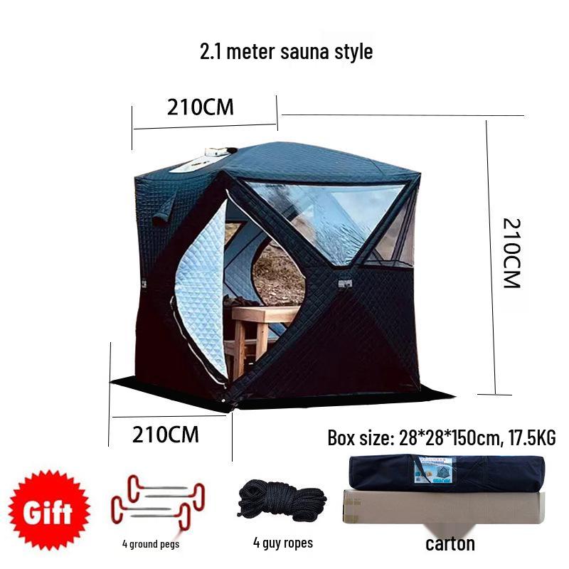 Flame Retardant Cotton Winter Camping & Ice Fishing Sauna Tent
