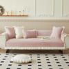 New Solid Color Super Soft Plush Lotus Leaf Skirt Sofa Cushion Korean Style Small Fresh Non-slip Sofa Cushion Towel