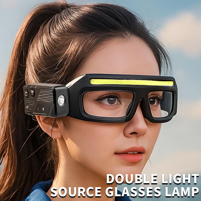 Rechargeable Multi-function Portable Glasses Lamp for Outdoor Fishing and Repairs