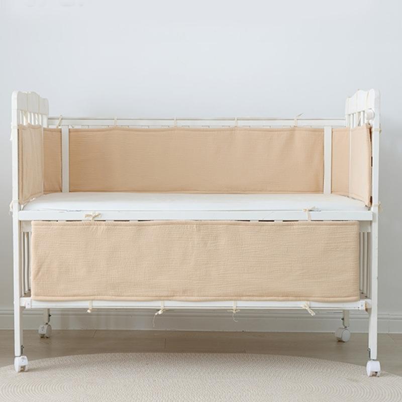 2 Piece/set User Friendly Baby Cot Rail Guard Elastic Cushioning Padding With Easy Setups For Infant Crib Protection