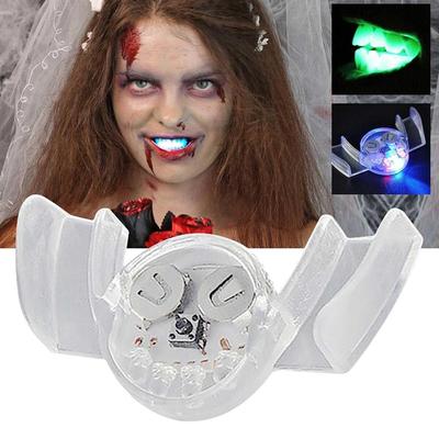 Halloween Zářící rovnátka Hračky Blikající LED Ústní rovnátka Svítící díl Zářící zuby Halloweenská párty