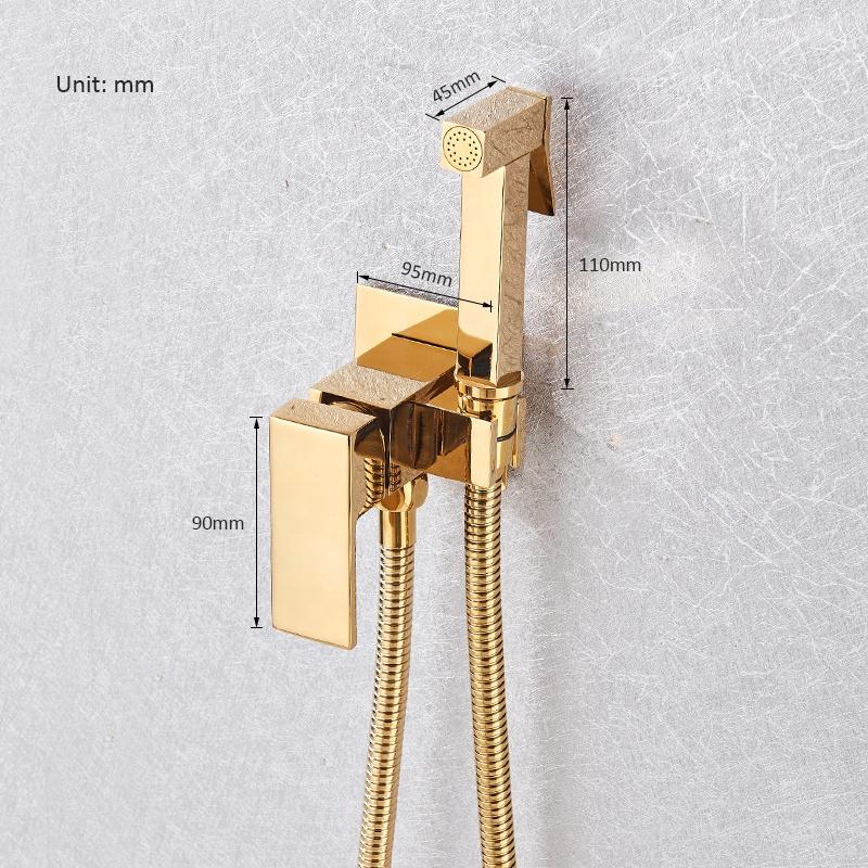 Rose Gold Bidet Shower Faucet Douche Bidet Faucet Muslim Ducha Higienica Hot Cold Water Mixer Tap Toilet Bidet Shower