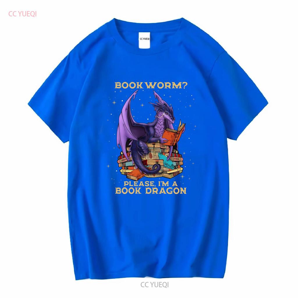 Dragon Book T Shirt Bookworm Reading Lover Long Or Short Sleeves Vintage Washed Slightly Breathable Stretched Unisex Graphic