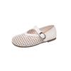 2025 New Fashion Hollow Doudou Shoes Net Shoes Flat Bottom One Word with Fisherman Shoes French Mary Jane Single Shoes Women
