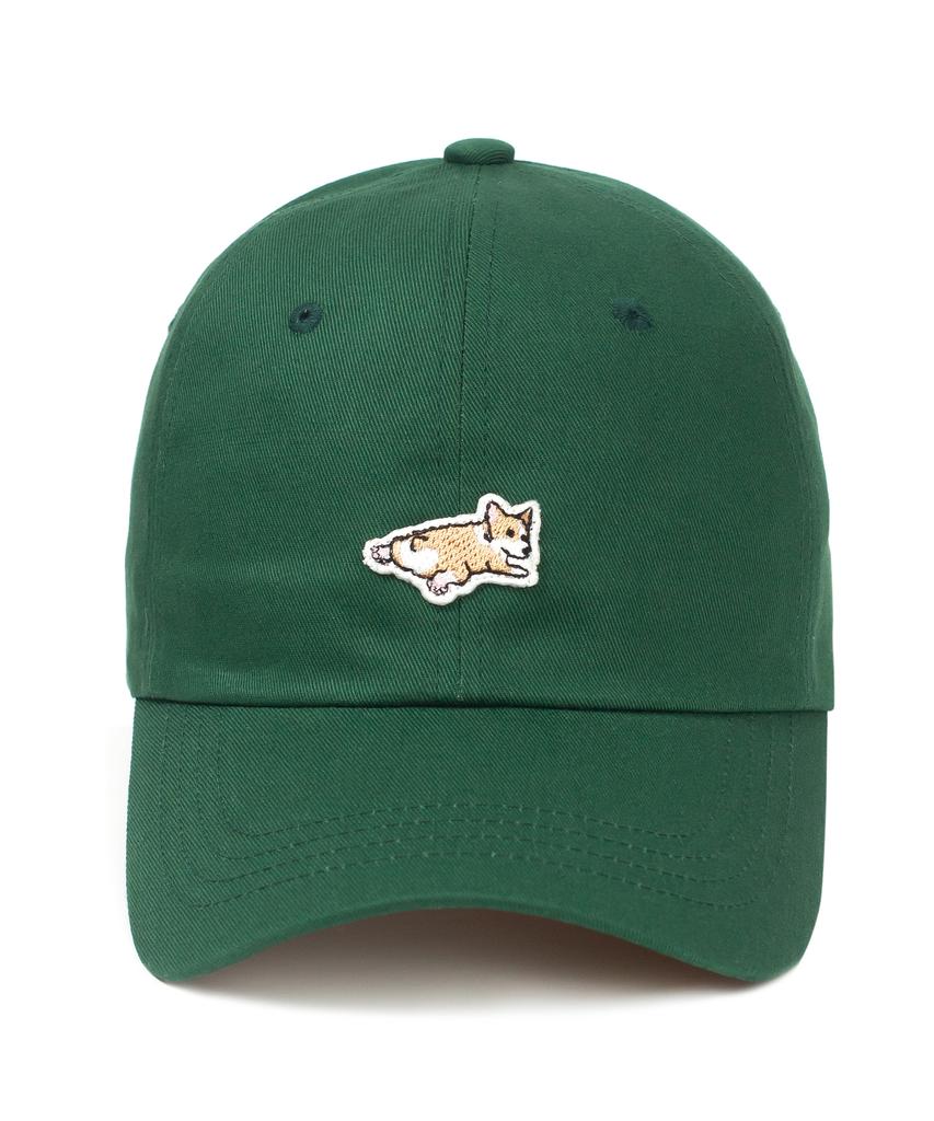 Seunuji Welsh Corgi Butt Patch Ball Cap - Green