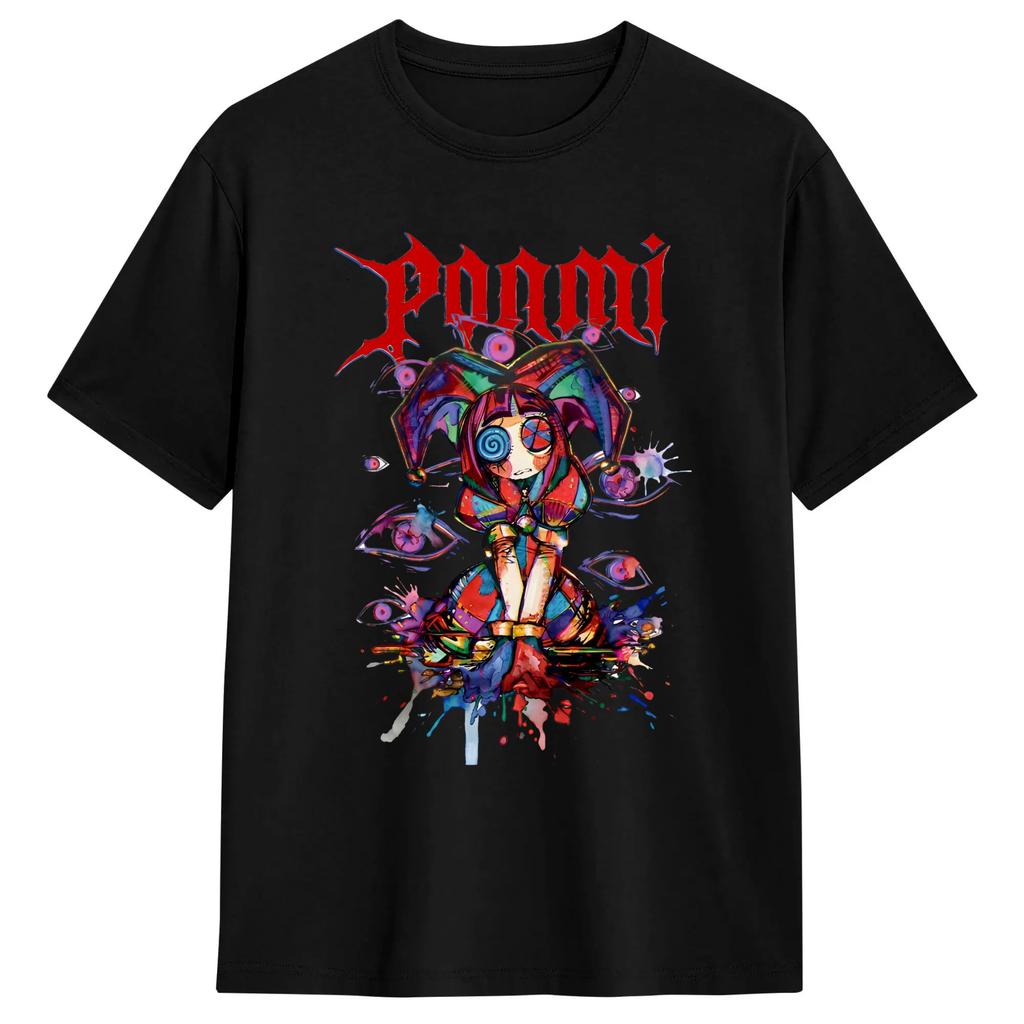 Cartoon Digatal Circus Unisex T Shirts Humor Tee Shirt Short Sleeve Round Neck TShirts Cotton Gift Idea Clothes
