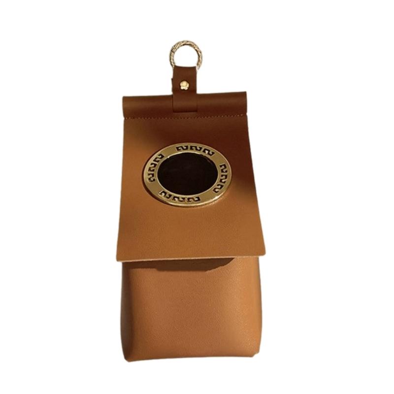 Lær Toalettpapirboks Enkel montering Ikke skade vegg Hengeholder Rulleholder Papirhåndkleholder for Kjøkken Bad