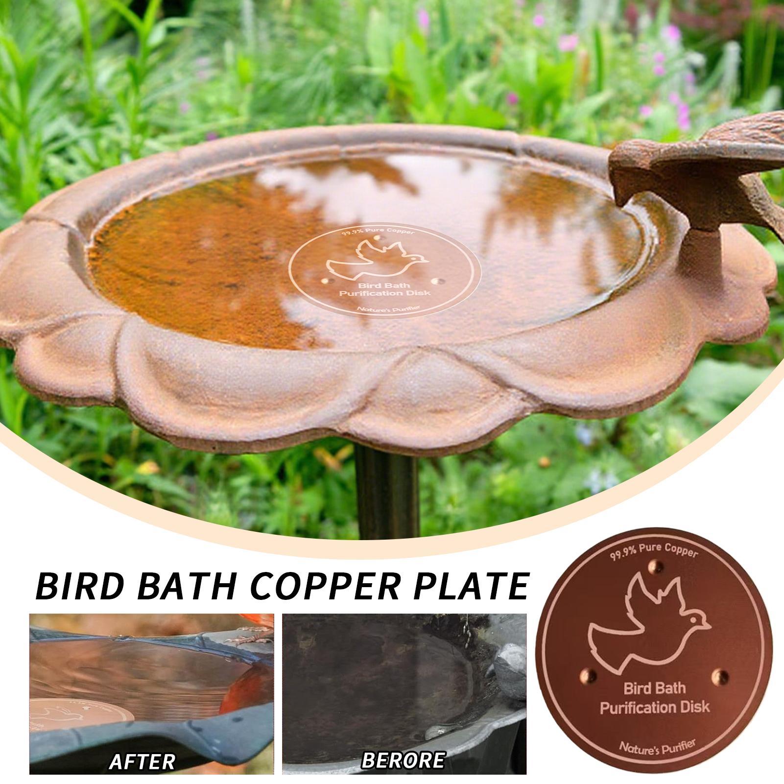

Copper Bird Bath Purifier Discs With Triple-Point Support 2Pcs/set Bird Bath Copper Disk Plate Birdbath Accessories For Garden China Mainland