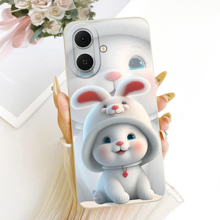 Pone Case for Tecno Spark Go 2 Case KM4 Cute Panda Lovely Rabbit Pattern Shell for Tecno Sparkgo2 GO 2 Len Proective Back Capa