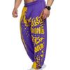 Elastic Waist Print Loose Quick Men Sweatpants Dry Casual Bodybuilding Joggers Pants for Running