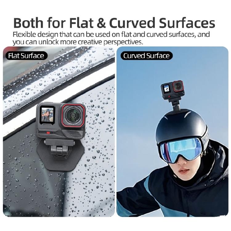 Cycling Helmet Camera Mount with 360°Swivel Positioning Structure, Adhesive Quick Release Base for X4 Air/ X5 Setup Use
