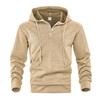 Autumn and Winter Men's T-shirt Casual Long-sleeved Solid Color Hooded Button Fashion Casual Bottoming Shirt Sweatshirt Top