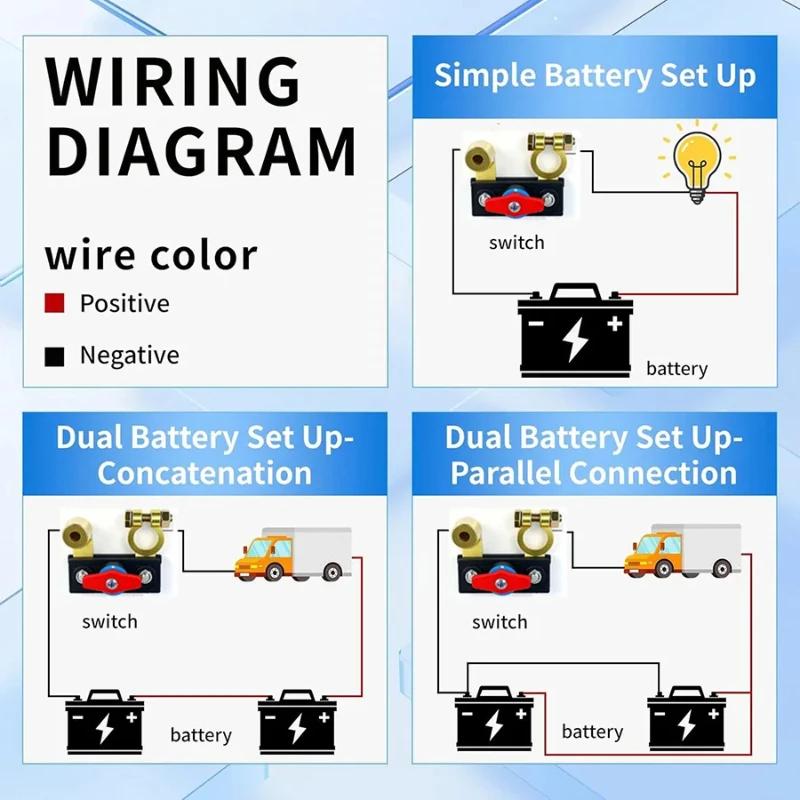 11V/11V Car Battery Cut off Switch Automatic Circuit Breaker Anti-Leakage Isolator for Cars And Trucks