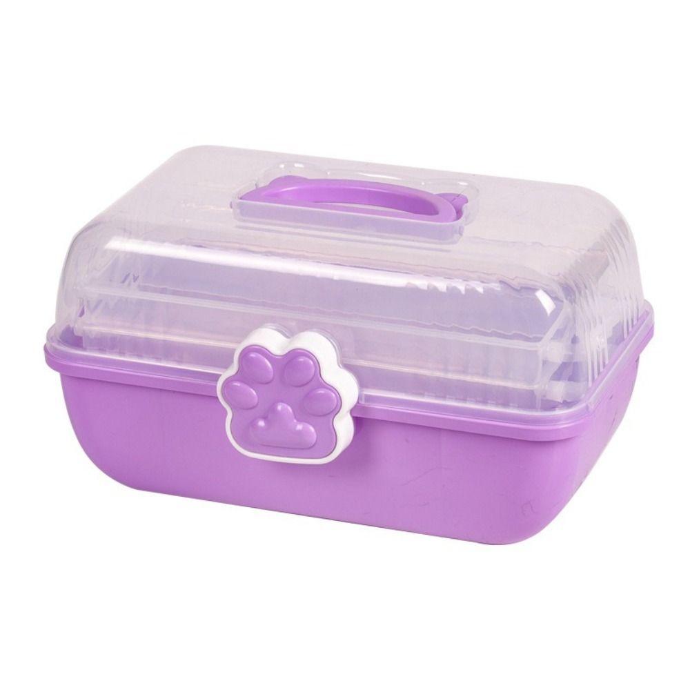Three-layer Stationery Box Large Capacity Toy Box New Nail Art Organizer