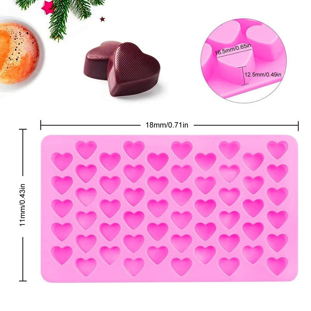 55 Grids Silicone Chocolate Mold Food Grade Small Love Heart Shape Cake Baking Mould Non-stick Candle Molds Fondant Candy Mold