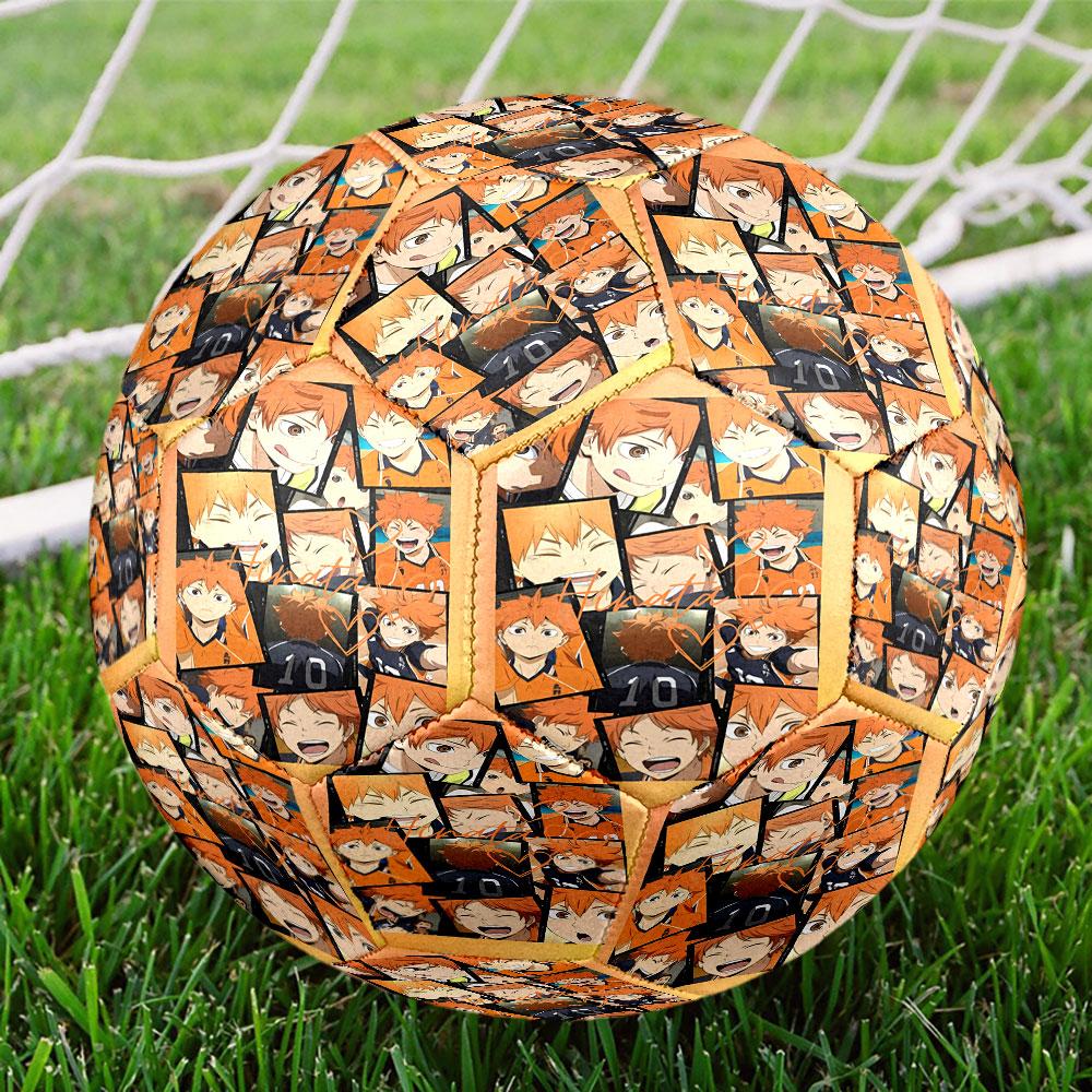 Haikyu Print Size 5 Soccer Ball, Standard Match Football for Sports Game and Team Practice, Ideal Gift for Soccer Fans