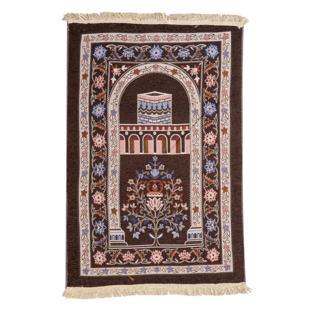 

Non-slip Ramadan Worship Carpet Chenille Kneel Carpet Home Decoration Prayer Mat Arab кавовий