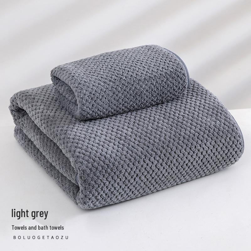 Quick-Dry Coral Fleece 3-Piece Towel Set - Absorbent Cotton for Bath, Beach & Home