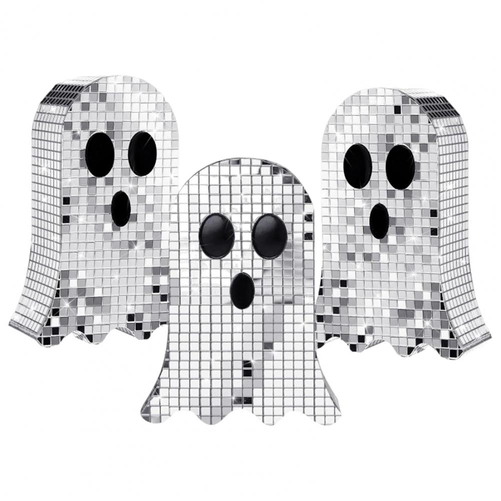 

Хэллоуин Украшения Призраки Орнаменты Блестящее Зеркало Фигурка Призрака Светоотражающий Призрак Орнамент для Дома Вечеринок Баров XXXL серебряный