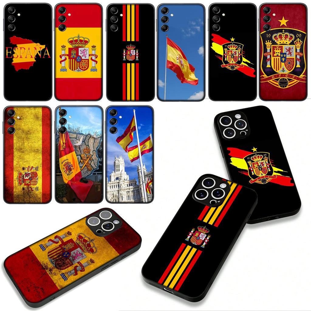 Cover for OPPO A54 A40 A60 A80 A18 A16 A17 A38 A78 A79 A57 A55 A3 Pro A96 A15 A12 Phone Case Spain Flag