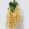 12pcs Long Branches Simulated Wisteria Hanging Trailing Flower String Silk Flower  Garland Display