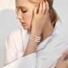 6mm 4mm Stainless Steel Bangles For Women Bracelets On Hand Lady Women's Fashion Jewelry Rhinestone Designer Gift Titanium Steel