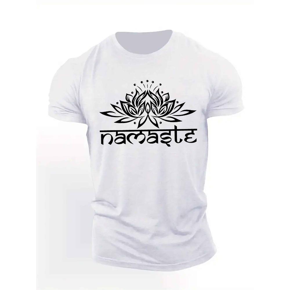 European sizes Namaste Men's Short Sleeve T-shirt Summer T-shirt Top