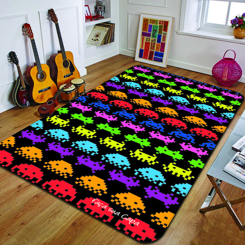 C-Creative Switch Game Carpet Fashion Yoga Mat Bedroom Decoration Carpet Living Room Bathroom Decoration Floor Mat Birthday Gift