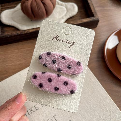 Japan and South Korea Xiaoxiang Style Pattern Oval Bb Clip Temperament Hairpin High-end Girl Broken Hair Headdress Bangs Hair Accessories Hairpin