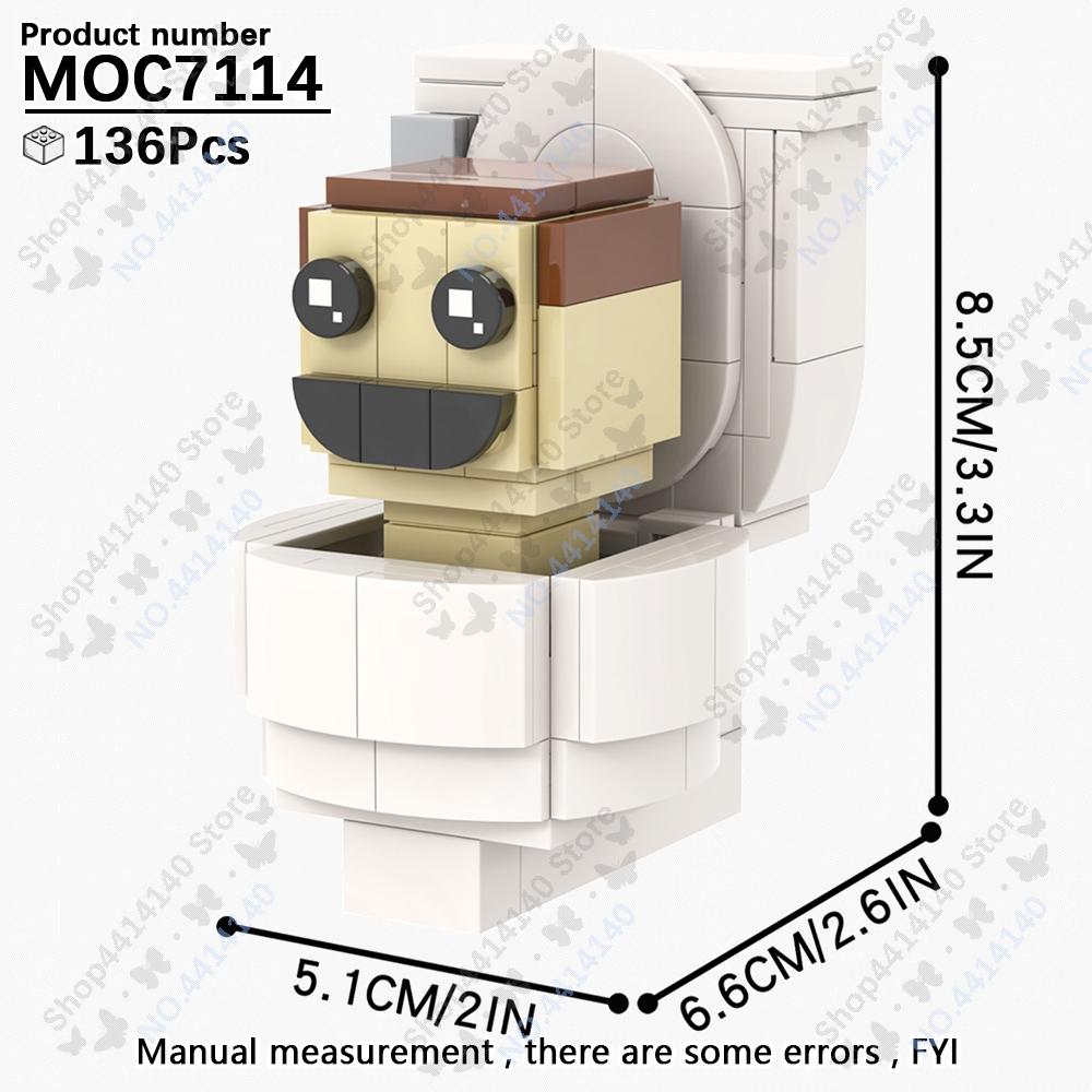 MOOXI Seria Anime Figurine Skibidi Toilet Cameraman Robot de Luptă Blocuri de Construcție Model MOC Cărămizi DIY Jucării Montessori Cadouri pentru Copii