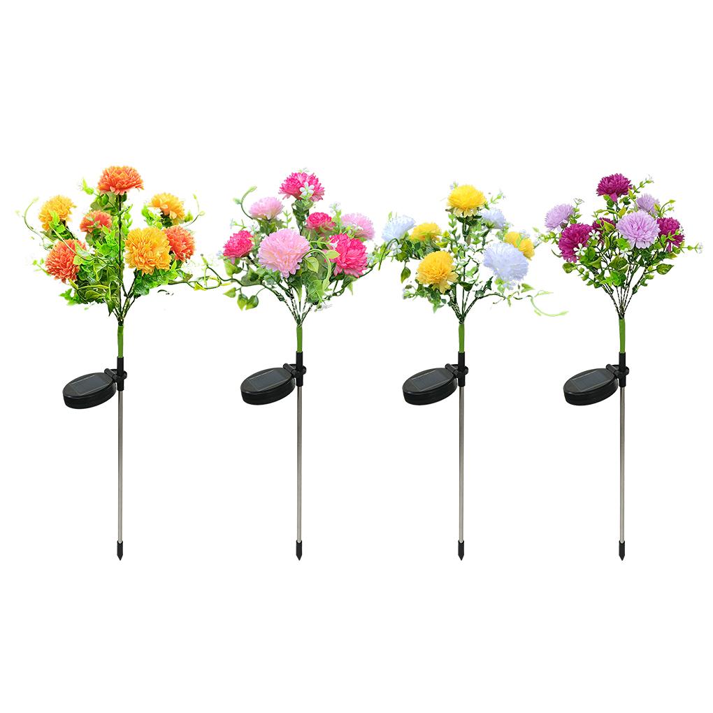 Solar Powered Flower Lights Solar Rose Grass Light Outdoor Lawn Decorative Lights Courtyard Garden