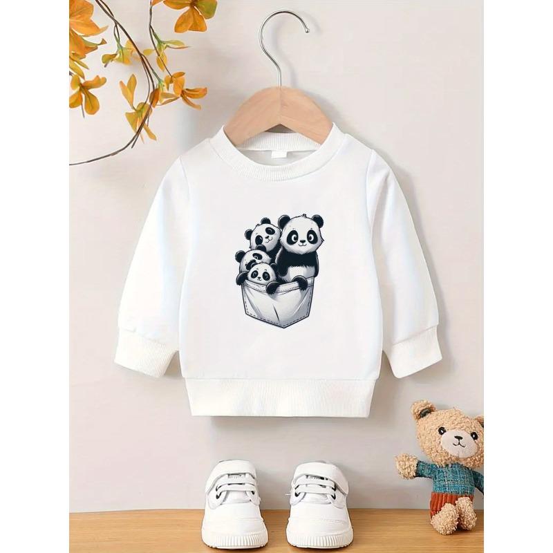 European Sizes Minimally Printed Pattern, Comfortable and Skin Friendly for 0-3 Year Old Baby Kids, Versatile Baby Round Neck Hoodie