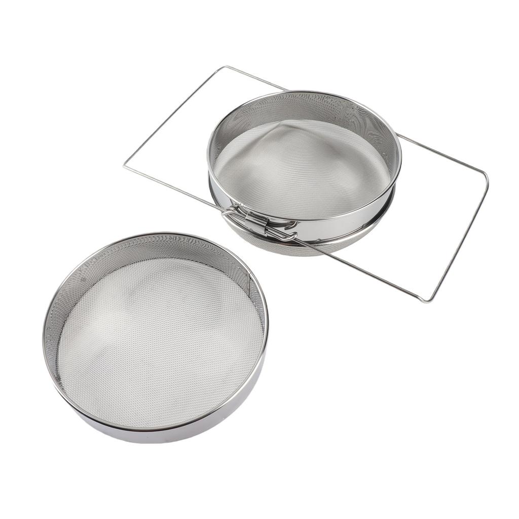 Honey Filter Stainless Steel Beekeeping Double Honey Sieve Strainer Apiary Equipment
