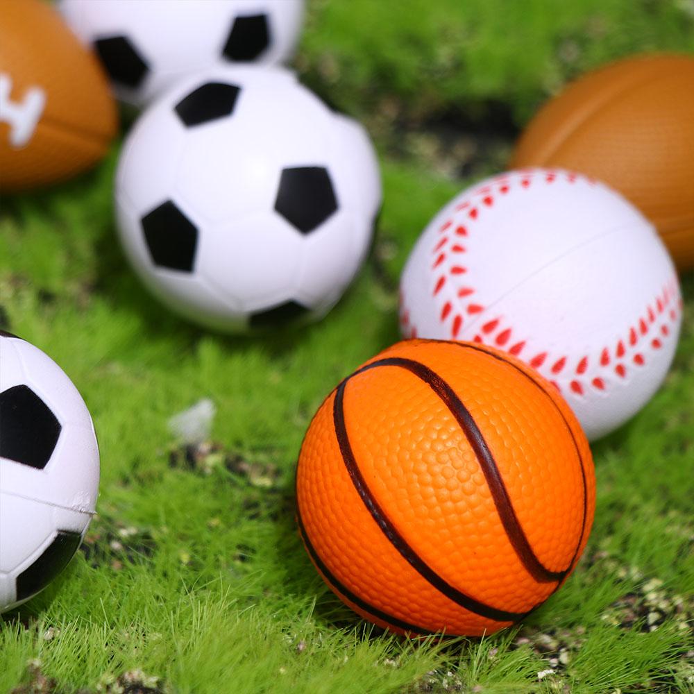 Toy Baseball Bouncy Balls Football Funny Toy Balls Squeeze Ball PU Sponge Ball Mini Basketball Toys