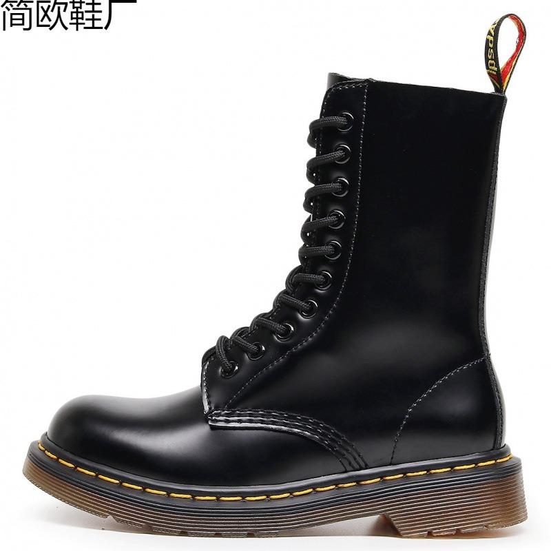 Tooling Boots Women's Hole Couple Short Boots Men's and Women's Leather Boots Round Head Trend Beauty Machine
