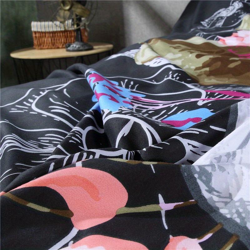 3D Muster Effekt Schädel Blume Schädel Braut Bettwäsche Set Bettbezug mit Kissenbezug Bettwäsche Dreiteilig Schlafzimmer Dekor Set Klein