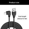 Flexible 11.5ft USB Type C Charging Cord 90 Degree Bend or Straight Connector Design For Monitoring Devices