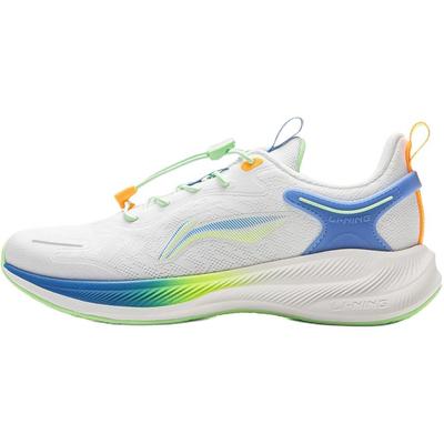 Li Ning Kids Comfortable Versatile Running Shoes Kids Running Shoes Standard-White Palace-Blue YKFV068-9