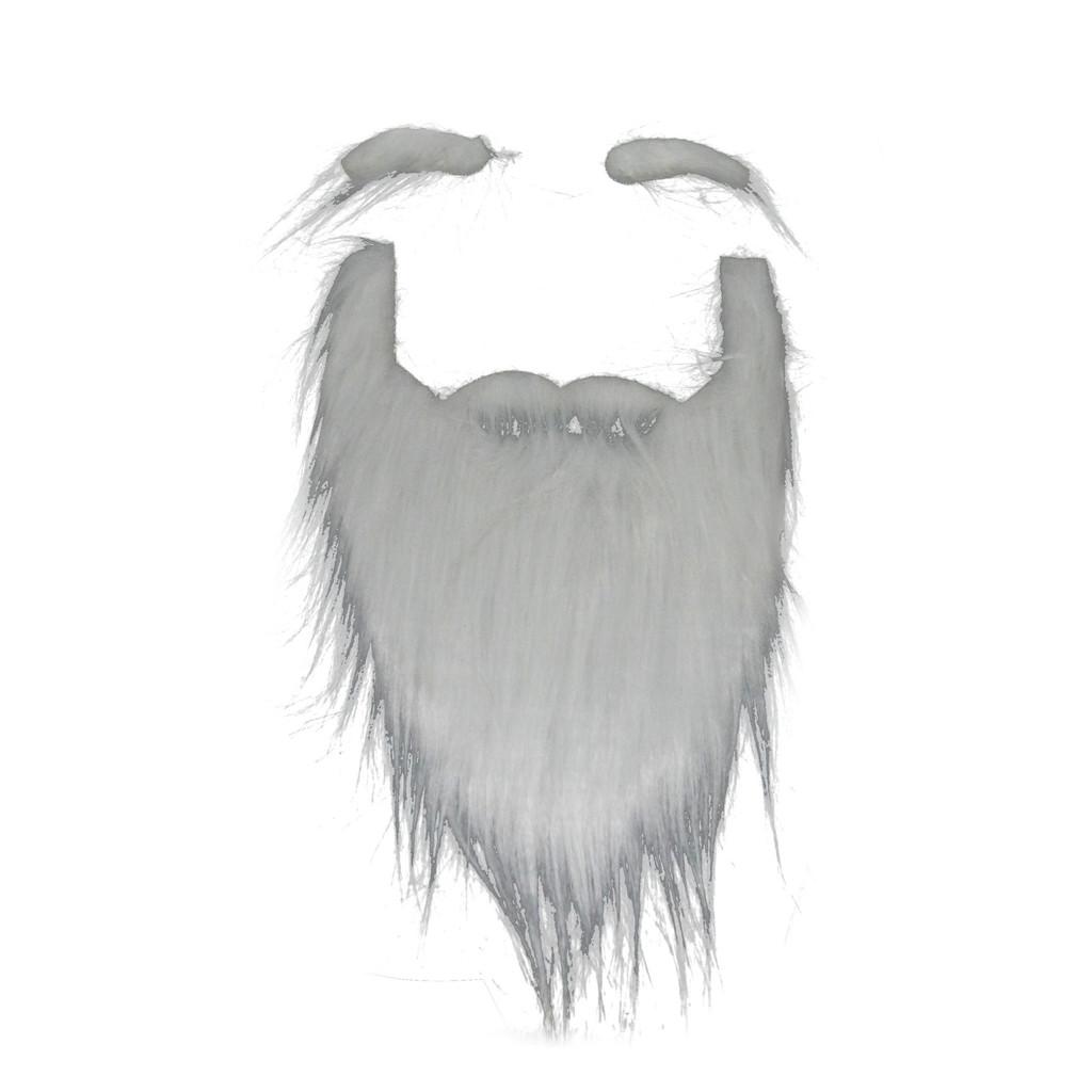 Costume Holiday Santa Accessory White Faux Beard Eyebrows Christmas Party Wear
